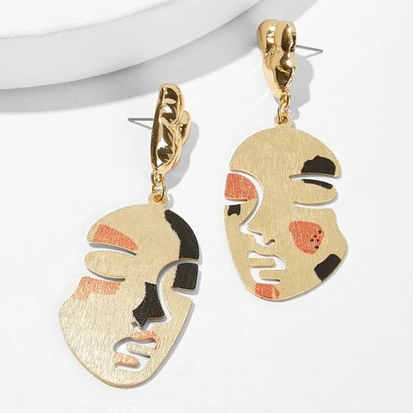 Zara Jewelry - New! Zara Textured Face Earrings